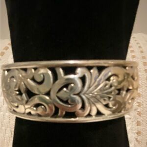 Brighton Silver Bracelet Bangle with Intricate Design
